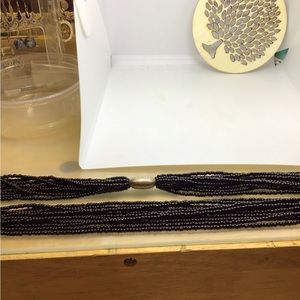 Silpada black seed beads like new